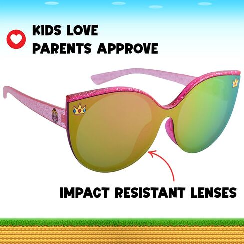 ARKAID Official Super Mario Sunglasses for Kids | Mario, Luigi or Peach | UV 400 | One Size Fits Most Kids in Kuwait