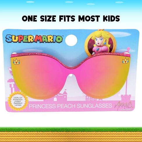 ARKAID Official Super Mario Sunglasses for Kids | Mario, Luigi or Peach | UV 400 | One Size Fits Most Kids in Kuwait