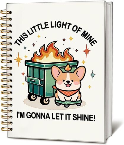 لطيف مجلة Notebost مجلة Noteboor Fire Fire ، القوس الوردي اللطيف للنساء للنساء ، هدايا مكببة النار ، هدايا المكاتب المضحكة لزملاء العمل ، 5.5 × 8.3 بوصة in Kuwait