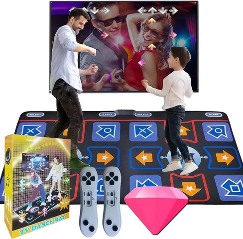 Dance Mat for Adults and Kids - Wireless Dance Pad Game for TV, Fun Kids Dancing Exercise Game,Plug and Play,Birthday Ideas for Girls and Boys,Red in Saudi Arabia