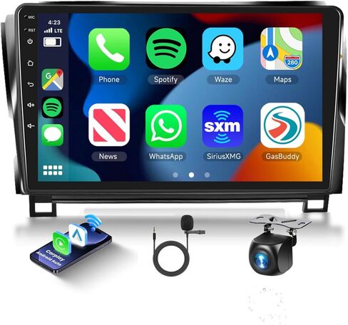 [8 CORE 4G+64G] Car Radio for Toyota Tundra 2007-2013 & Toyota Sequoia 2008-2018 with Wireless Carplay/Android Auto, 10.1 Inch Android 13 Car Stereo, Bluetooth, GPS, WiFi, SWC, Backup Camera in Kuwait