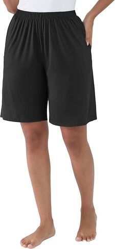 Joyaria Women Bamboo Viscose Bermuda Pajama shorts ، Super Super Booding Treatable Lene Sleep Shorts with Pocket S-XXL in Saudi Arabia