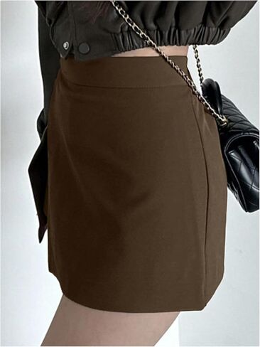 Gorglitter Women's Split Mini Mini Skirt High Weist Skort مع شورتات داخلية in Kuwait