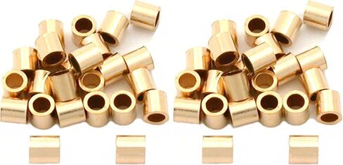 25 Gold Filled Tube Crimp Beads Jewelry Beading 2mm in Saudi Arabia