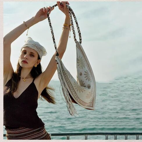 حقيبة Boho Bag Bag الفريدة من نوعها ، أكياس كروسودي للنساء حقيبة يد أنيقة لكتفها الصيفية للتسوق in Saudi Arabia