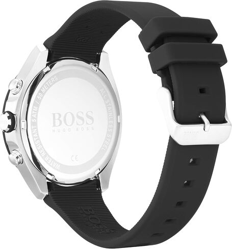 BOSS Men's Grand Prix 44 Chronograph Watch – 44.5mm Case, Date Function, Racing-Inspired Design, Quartz Chronograph Movement - Gift for Him in Saudi Arabia