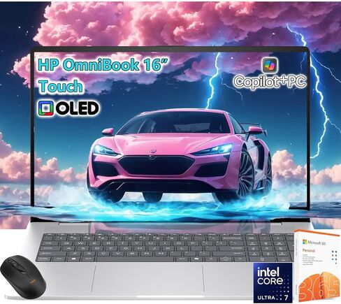 HP Envy 17.3 Touchscreen Labtop Windows 11 Office 365 - Intel Core Ultra 7 155H - Backlit Keyboard - Business Laptop 2024-64GB RAM - 2TB PCIE SSD - Computadora portátil - 17.3 شاشة كبيرة in Saudi Arabia