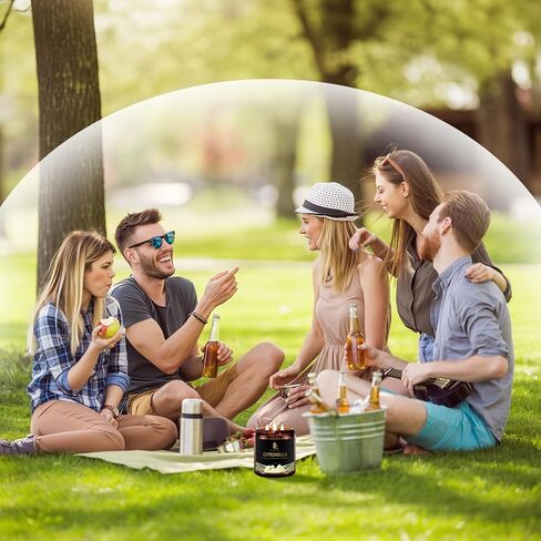 شمعة Citronella في الهواء الطلق ، شمعة Citronella المعطرة ، شمعة شمع الصويا الطبيعية للصيف خارج حديقة التخييم النزهة ، 7oz in Saudi Arabia