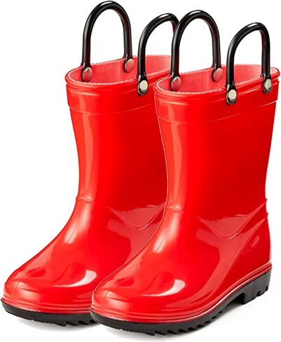 Puddle Play PVC Waterproof Rainboots - Green and Purple - Easy-on Size 4 Toddler in Saudi Arabia