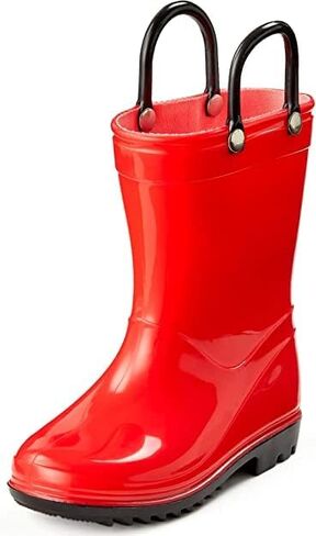 Puddle Play PVC Waterproof Rainboots - Green and Purple - Easy-on Size 4 Toddler in Saudi Arabia