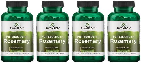 Swanson Full Spectrum Rosemary - المكملات العشبية التي تعزز الدعم الصحي المناعي - الصيغة الطبيعية للمساعدة في الدفاع عن الجسم ودعم العافية بشكل عام - (90 كبسولة ، 400 ملغ لكل منهما) (2 عبوة) in Kuwait