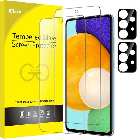 JETech Screen Protector for Samsung Galaxy A13 / A13 5G with Camera Lens Protector, Tempered Glass Film, HD Clear, 2-Pack Each in Saudi Arabia