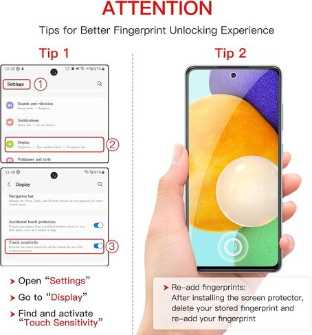 JETech Screen Protector for Samsung Galaxy A13 / A13 5G with Camera Lens Protector, Tempered Glass Film, HD Clear, 2-Pack Each in Saudi Arabia