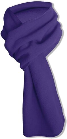 Fashion Warm Fleece Scarf Soft Lightweight Solid Color Autumn Winter Scarves Wraps for Women Men Girls Boys Fluorescent Orange in Saudi Arabia