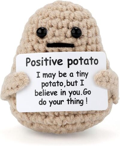 Funny Positive Life Taco, 5.12x4.33 Inch Emotional Positive Support Taco Inspirational Crochet Taco with Encouragement Card Knitted Taco Doll Positive Gift for Friends Home Decoration in Saudi Arabia