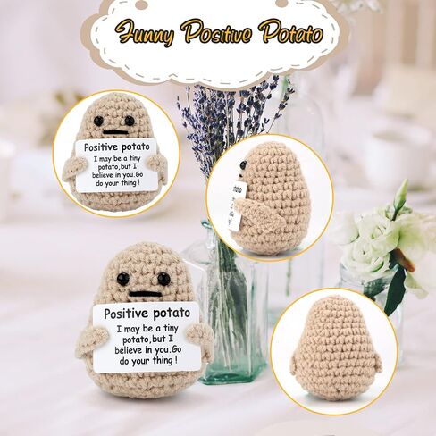 Funny Positive Life Taco, 5.12x4.33 Inch Emotional Positive Support Taco Inspirational Crochet Taco with Encouragement Card Knitted Taco Doll Positive Gift for Friends Home Decoration in Saudi Arabia
