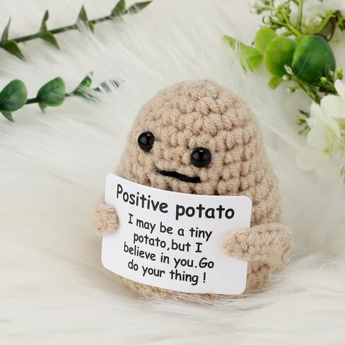 Funny Positive Life Taco, 5.12x4.33 Inch Emotional Positive Support Taco Inspirational Crochet Taco with Encouragement Card Knitted Taco Doll Positive Gift for Friends Home Decoration in Saudi Arabia