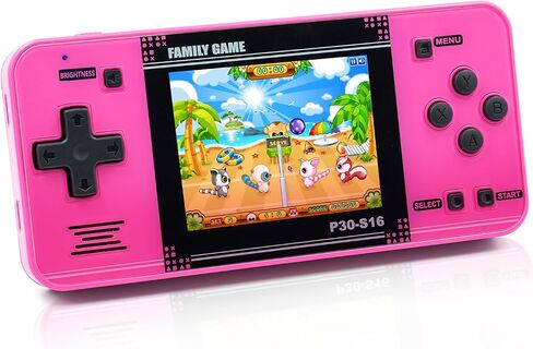 Handheld Game for Kids -Preloaded 220 Retro Video Games, Portable Gaming Player with Rechargeable Battery 3.0" LCD Screen, Mini Arcade Electronic Toy Gifts for Boys Girls (Blue) in Saudi Arabia