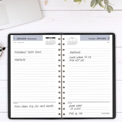 AT-A-GLANCE 2026 Planner, Daily, Open Scheduling, 5" x 8", Small, DayMinder, Black (SK460026) in Saudi Arabia