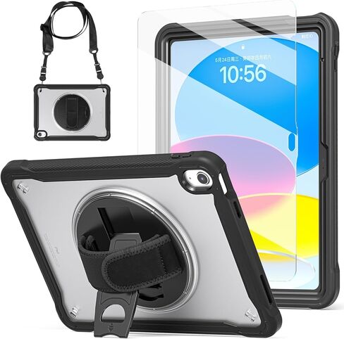 حافظة BLOSOMEET لهاتف Samsung Galaxy Tab A7 2022/2020 SM-T500/T505/T507 مع واقي شاشة، غطاء واقي لجهاز Samsung A7 Tablet 10.4 بوصة مع حامل قلم وحزام كتف يدوي، وردي in Kuwait