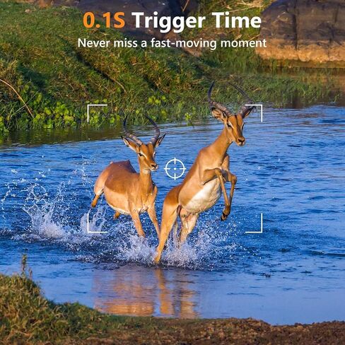 4K 48MP Cameras Trail Cameras مع رؤية ليلية ، وكاميرات ألعاب عالية الدقة مع رؤية ليلية مقاومة للماء IP66 ، وكاميرات درب بزاوية 140 درجة ، وبطاقة 64 جيجابايت و 8 Batterries in Saudi Arabia