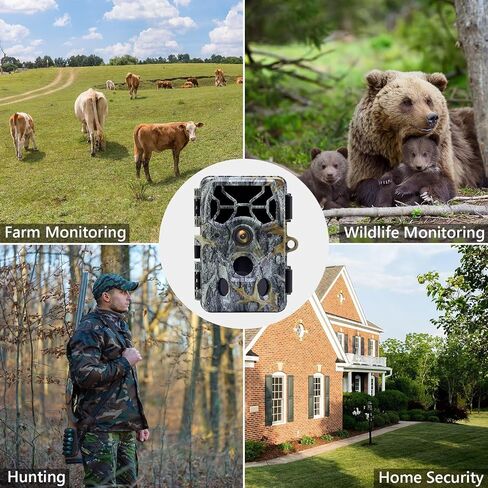 4K 48MP Cameras Trail Cameras مع رؤية ليلية ، وكاميرات ألعاب عالية الدقة مع رؤية ليلية مقاومة للماء IP66 ، وكاميرات درب بزاوية 140 درجة ، وبطاقة 64 جيجابايت و 8 Batterries in Saudi Arabia