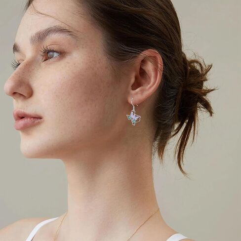 Texas Earrings 925 Sterling Silver Texas State Map Flag Dangle Earrings Hometown Bluebonnets Jewelry Texas Gifts for Women Love TX in Saudi Arabia