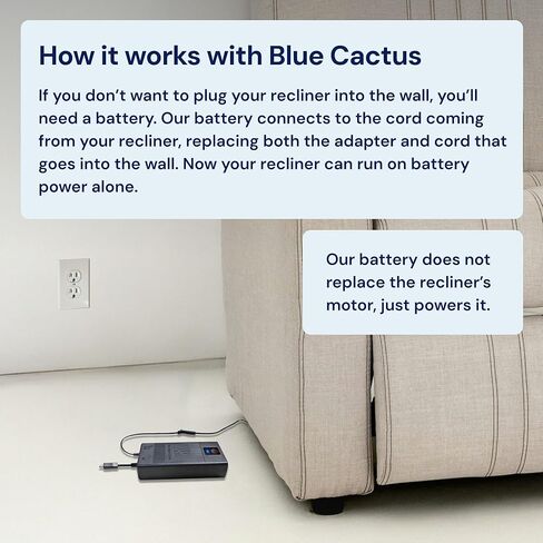 حزمة بطارية Universal Blue Cactus Universal لأثاث مستلق مع شاشة LCD- لاسلكية 2500 مللي أمبير في الساعة بطارية قابلة للشحن للكرس الكهربائي ، وأريكة الطاقة ، والأريكة ، وربط كرسي الأثاث بحركة 2 دن in Kuwait