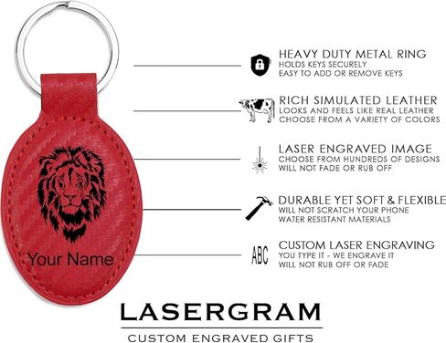 LaserGram Oval Keychain, African Continent, Personalized Engraving Included in Kuwait