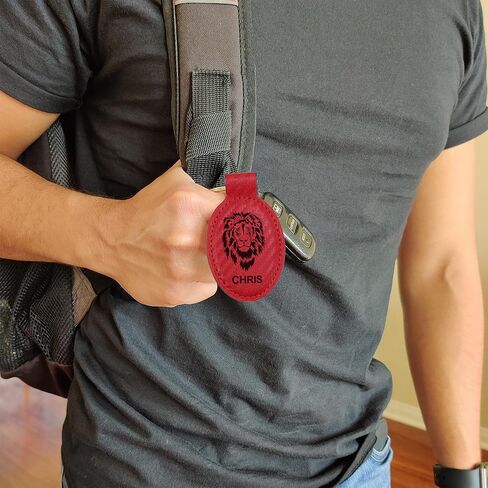 LaserGram Oval Keychain, African Continent, Personalized Engraving Included in Kuwait