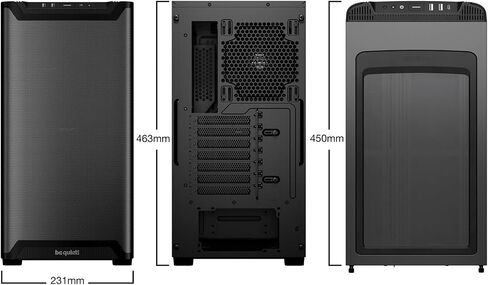 be quiet! Pure Base 501 Black PC case | 2 Preinstalled Quiet Fans | Mid Case | USB 3.2 Gen | Airflow | BGW74 in Kuwait