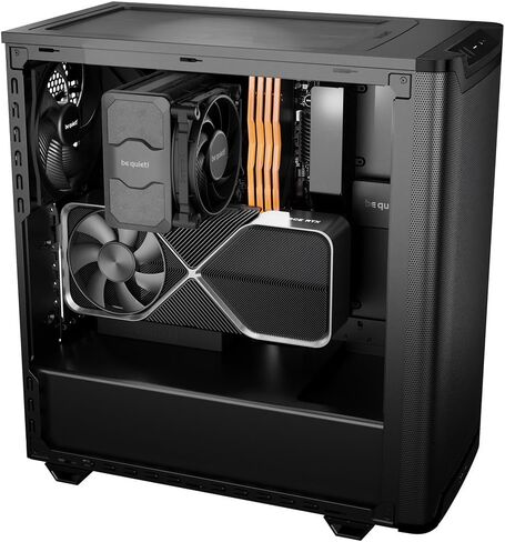 be quiet! Pure Base 501 Black PC case | 2 Preinstalled Quiet Fans | Mid Case | USB 3.2 Gen | Airflow | BGW74 in Kuwait