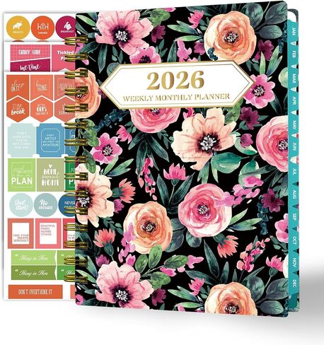 Ymumuda 2025 Planner, 12-Month Daily Weekly Monthly Planner from JAN.2025 to DEC.2025, 8.4" X 6", Spiral Planner Notebook with Stickers, Elastic Closure, Inner Pocket, Christmas Tree in Saudi Arabia