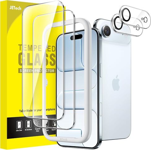 واقي شاشة JETech لهاتف iPhone 11 Pro Max مقاس 6.5 بوصة مع واقي عدسة الكاميرا، طبقة من الزجاج المقسى، عبوتان لكل منهما in Saudi Arabia