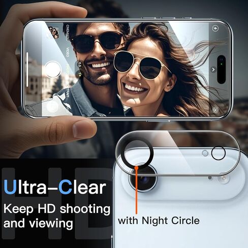 واقي شاشة JETech لهاتف iPhone 11 Pro Max مقاس 6.5 بوصة مع واقي عدسة الكاميرا، طبقة من الزجاج المقسى، عبوتان لكل منهما in Saudi Arabia