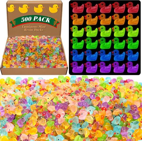 Barydat 1000 PCS راتنجات صغيرة من البط في الظلام الصغير المظلم الصغير المضيء الجزء الأكبر لإخفاء أفكار DIY مزحة. in Saudi Arabia