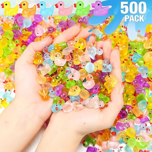 Barydat 1000 PCS راتنجات صغيرة من البط في الظلام الصغير المظلم الصغير المضيء الجزء الأكبر لإخفاء أفكار DIY مزحة. in Saudi Arabia
