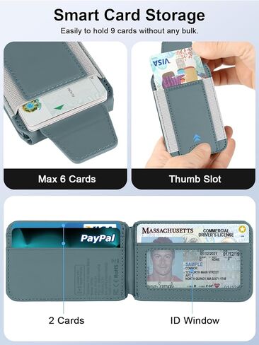 TopMade for Magsafe Wallet, Works with Apple Find My, Strongest Magnetic Wallet for iPhone 16/15/14/13/12 Series, for iPhone Wallet with Adjustable Stand, 9 Cards Holder, RFID Blocking, Black in Kuwait