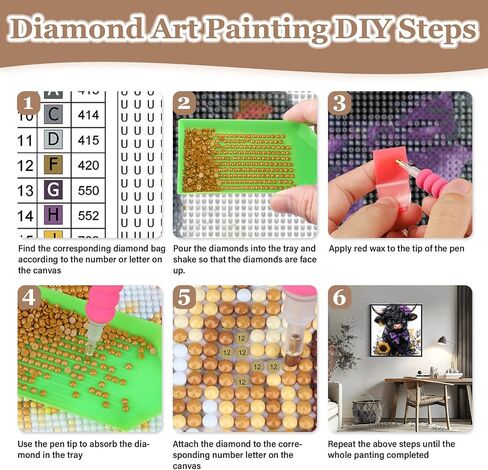 MAXBYE Diamonds Painting Kits for Adults, Cute Dog and Its Partner Diamond Art Kit for Beginners, DIY Animal Dog Round Full Diamond Gems Create Wall Art Decorations and Gifts 12x12 inch in Saudi Arabia