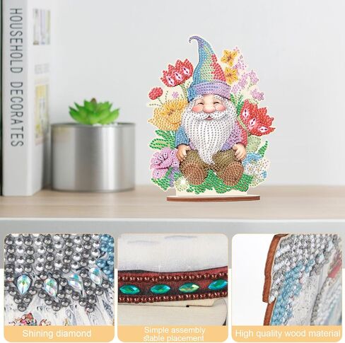 JISHSHAY Diamond Painting Tabletop Decoration 5D DIY Moon Star Diamond Art Desk Ornament Mandala Special Shaped Crystal Acrylic Desktop Ornament Diamond Art Kits for Adults Home Decor in Saudi Arabia