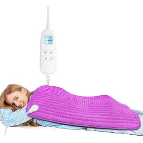 FluffyWarmth Electric Heating Pad for Back, Extra Large 17''x 33'' XXXL for Full Body,Menstrual Period Cramps,Neck Shoulder Back Pain Relief, 6 Heat Settings 3 Timers Heating Pad, Gifts for Women Men in Saudi Arabia