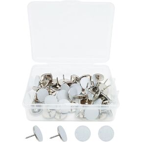 50 pcs Reflective Tacks for Trail Marking, Reflective Trail Markers Reflective Thumb Tacks Glow in The Dark Tacks for Hunting Hiking Camping Outdoor Survival with Clear Box (Mixed Crackle Colors) in Kuwait