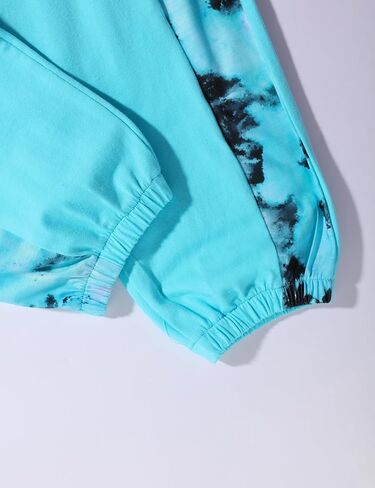 Girls Clothes 2PC Tie Dye Teen Girl Clothes Crop Sleeveless Top High Waist Sweatpants Summer Kids Clothes Girls in Kuwait