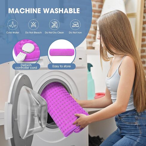 FluffyWarmth Electric Heating Pad for Back, Extra Large 17''x 33'' XXXL for Full Body,Menstrual Period Cramps,Neck Shoulder Back Pain Relief, 6 Heat Settings 3 Timers Heating Pad, Gifts for Women Men in Saudi Arabia