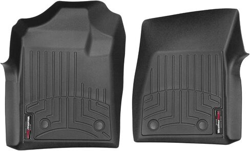 Weathertech Custom Fitliners Floirlers for Silverado 1500 ، Sierra 1500 ، Sierra 2500HD/3500HD ، Silverado 2500HD/3500HD ، Silverado ، Sierra - 1st Row (443431) ، Black in Saudi Arabia