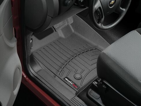 Weathertech Custom Fitliners Floirlers for Silverado 1500 ، Sierra 1500 ، Sierra 2500HD/3500HD ، Silverado 2500HD/3500HD ، Silverado ، Sierra - 1st Row (443431) ، Black in Saudi Arabia
