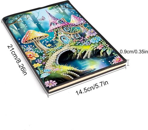 JISHSHAY Diamond Art Notebook Journal Diamond Painting Note Book Gem Art Sketchbook Gem Painting Blank Notebook Mosaic Kits for Adults Diary with Special Shape 14.5×21cm/5.7×8.26in Sea Turtle in Saudi Arabia