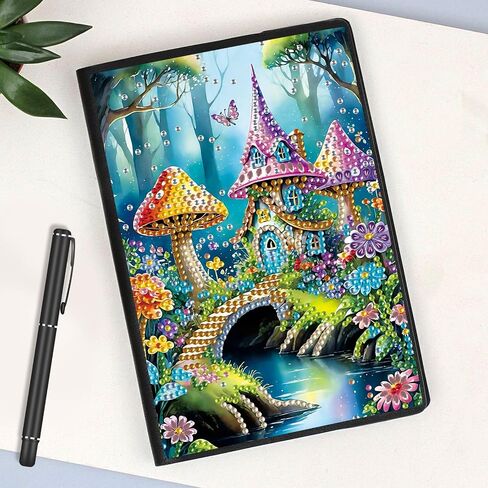 JISHSHAY Diamond Art Notebook Journal Diamond Painting Note Book Gem Art Sketchbook Gem Painting Blank Notebook Mosaic Kits for Adults Diary with Special Shape 14.5×21cm/5.7×8.26in Sea Turtle in Saudi Arabia