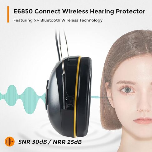 فطائر أذن الراديو الرقمية ، حماية الأذن حماية الأذن مع ميكروفونات الازدهار ، الطاقة بواسطة بطارية AAA ، سماعة رأس Radio Bluetooth AM FM لقص العشب في الهواء الطلق (الأزرق) in Kuwait