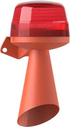 Mesan Brand SMD LED Warning Light Built with 10 Changeable Tone Electronic Siren Multifunction Steady Blinking Flasher Working Mode Alarm Siren Sounder Light Beacon (Red, 110-220VAC) in Kuwait
